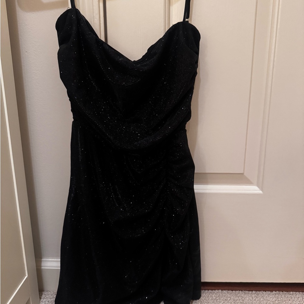 Lucy in the Sky Sparkling Black Mini Dress